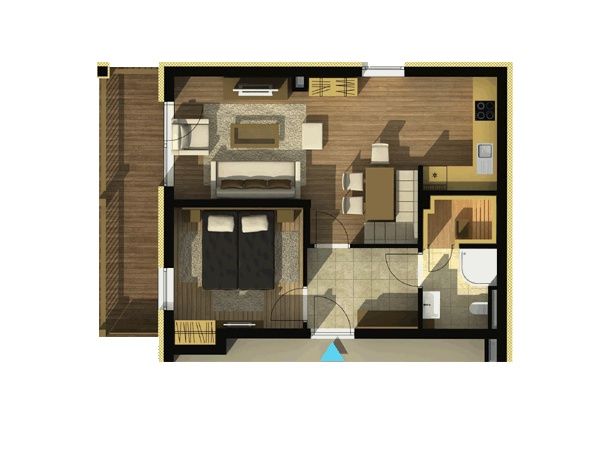 Ferienwohnung Sissipark Schönberg-Lachtal Doppelzimmer mit eigener Sauna
