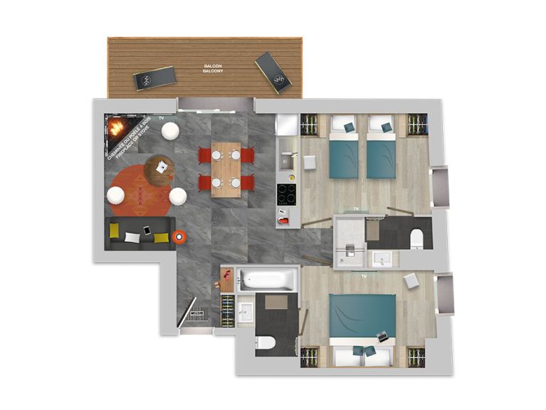 Ferienwohnung Résidence Izia mit Kamin oder Holzofen