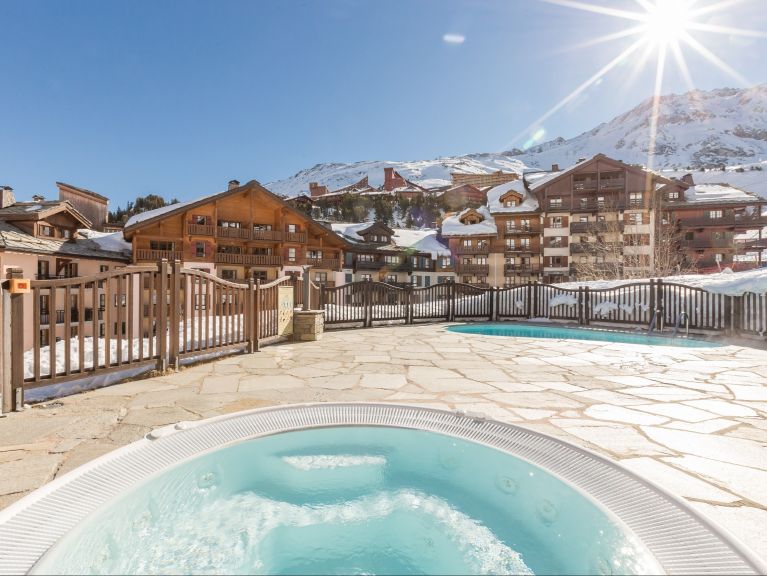 Ferienwohnung Arc 1950 Le Village Zugang zum Innenpool