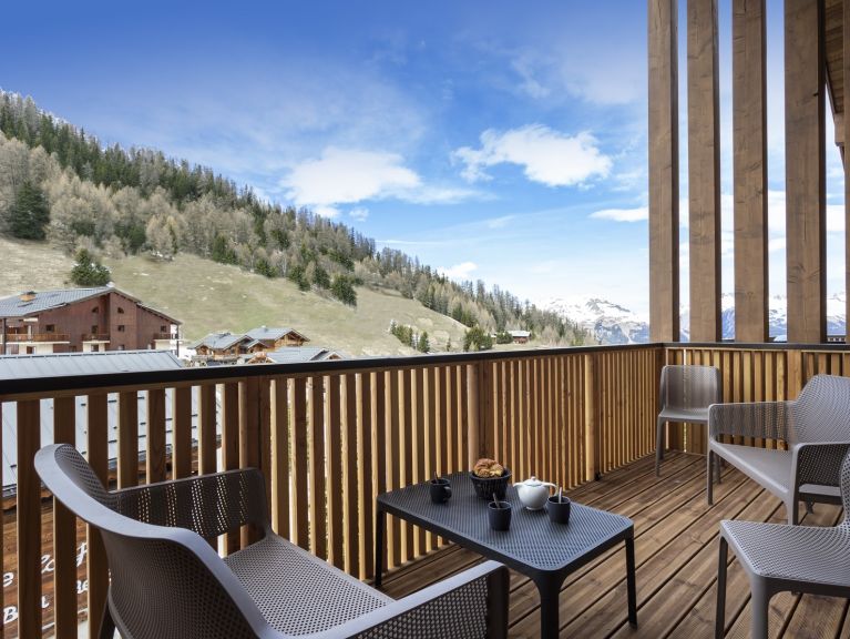 Ferienwohnung Le Diamant des neiges Bergblick