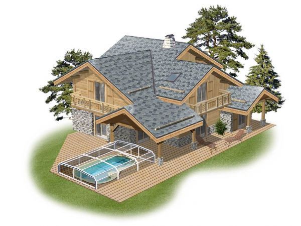 Ferienhaus Le Prestige Lodge mit privatem Schwimmbad