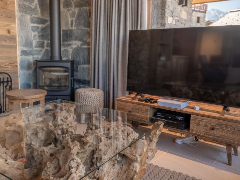 Ferienhaus De Vallandry La Charrue mit eigenem Wellnessbereich
