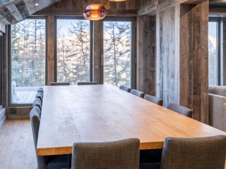 Ferienhaus De Vallandry Masara mit Außenwhirlpool und Sauna