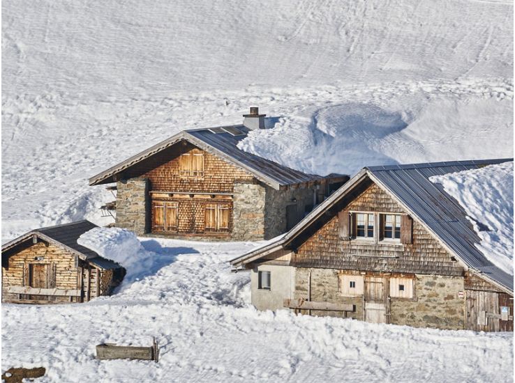 Chalets auf der Piste