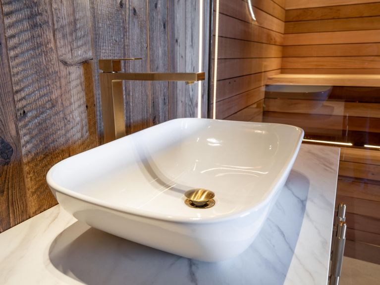 Ferienhaus De Vallandry La Charrue mit eigenem Wellnessbereich