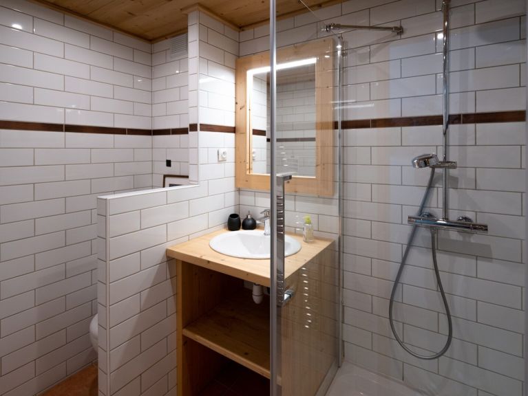 Ferienhaus De Vallandry Ekseption mit Sauna
