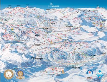 Pistenplan Ski Arlberg