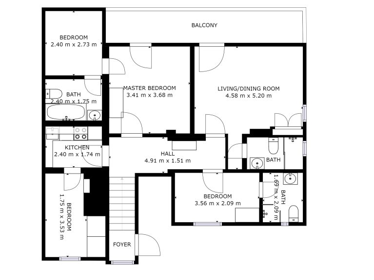 Ferienhaus Edelweiss am See Kombination, 6 Fewos. inklusive Gemeinschaftsküche/Esszimmer