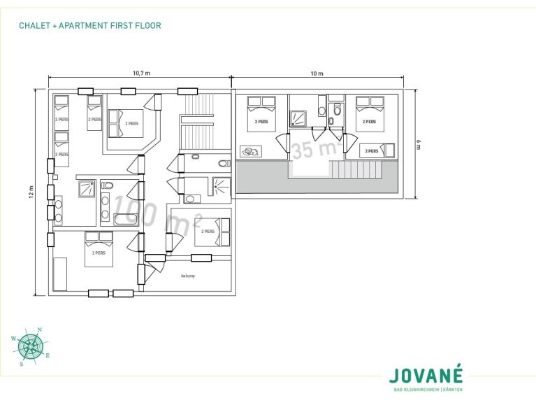 Ferienhaus Jované Kombination