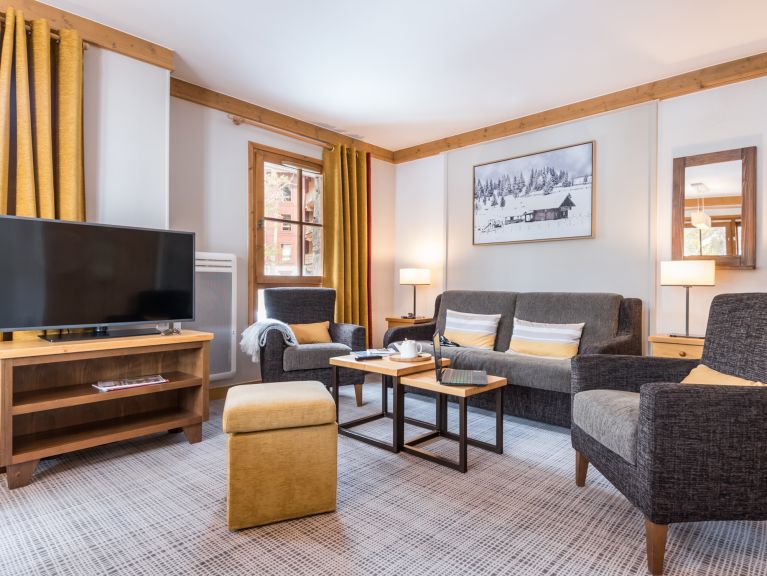 Ferienwohnung Arc 1950 Le Village Zugang zum Außenpool