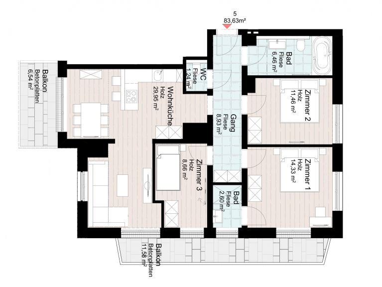 Ferienwohnung Kristall Plaza Niederau