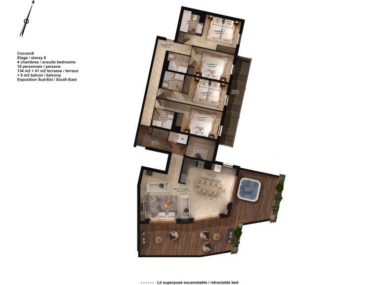 Ferienwohnung Cocoon mit einem Holzofen