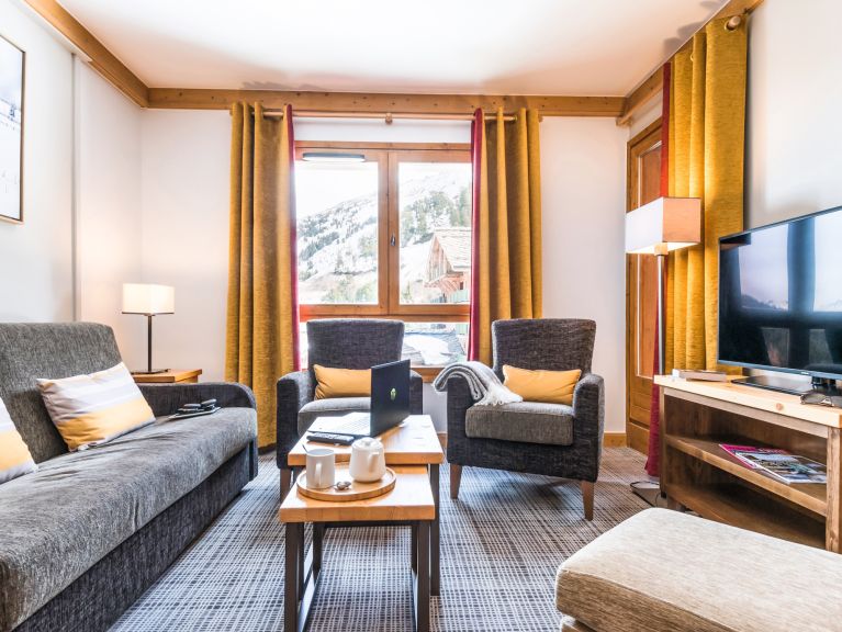 Ferienwohnung Arc 1950 Le Village Zugang zum Außenpool