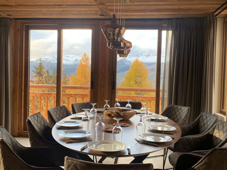 Ferienhaus De Vallandry La Charrue mit eigenem Wellnessbereich
