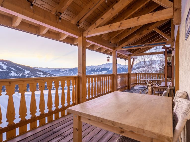 Ferienhaus De Vallandry Ekseption mit Sauna