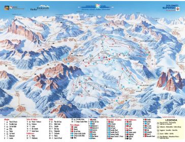 Pistenplan Dolomiten - Ski Civetta