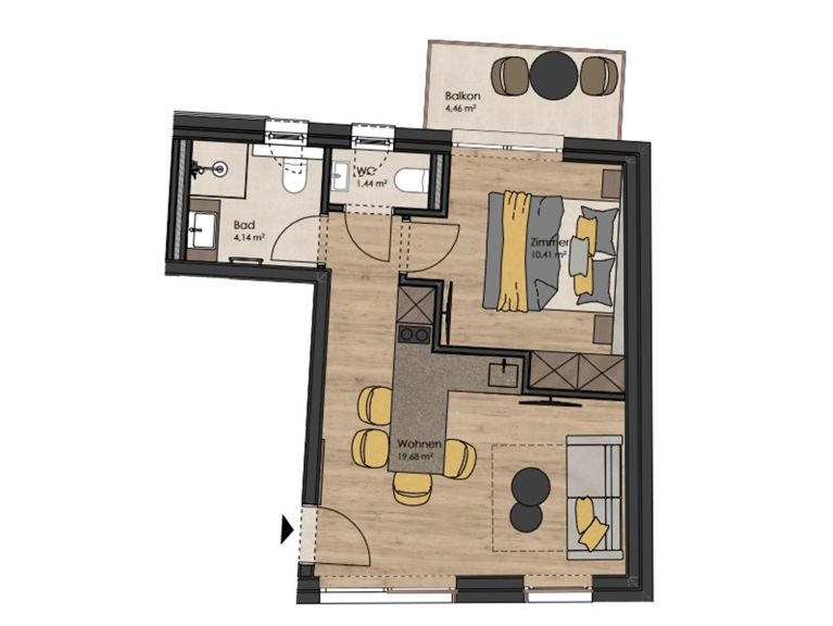 Ferienwohnung FP mit Seitenbalkon