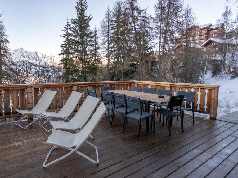 Ferienhaus De Vallandry Le Vent en Poupe mit Außensauna