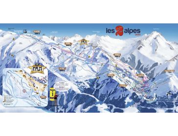 Pistenplan Les Deux Alpes