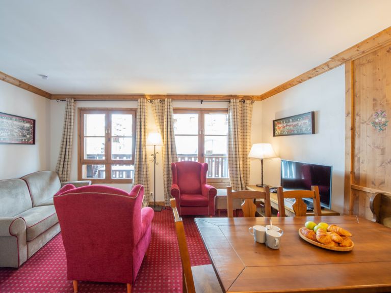 Ferienwohnung Arc 1950 Le Village Zugang zum Außenpool