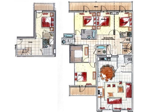 Ferienwohnung Des Neiges mit einer Sauna
