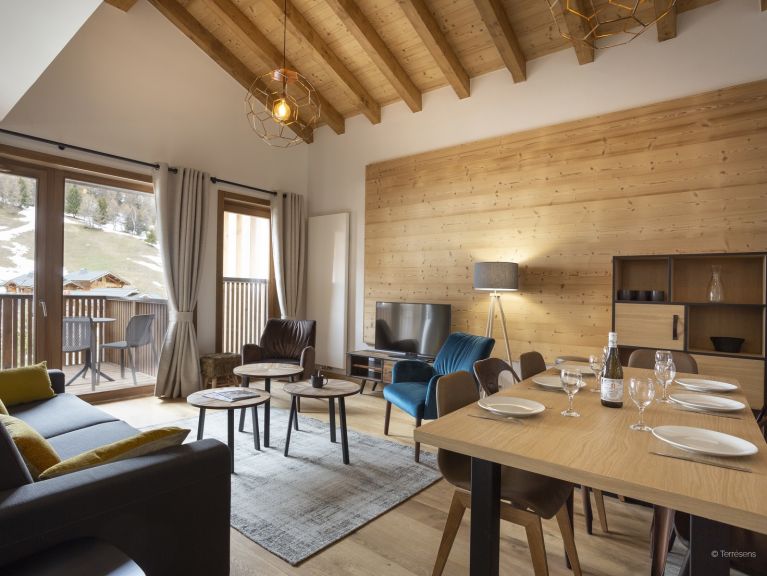 Ferienwohnung Le Diamant des neiges Bergblick