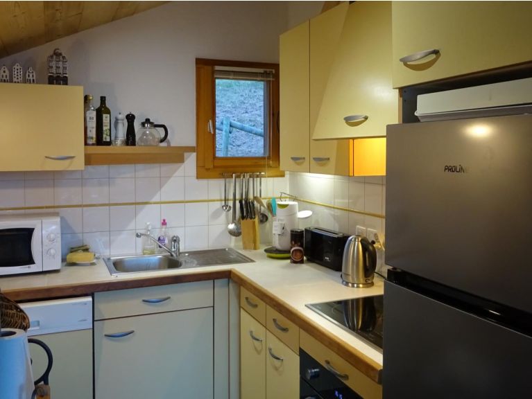 Ferienhaus De Vallandry Le Vent en Poupe mit Außensauna