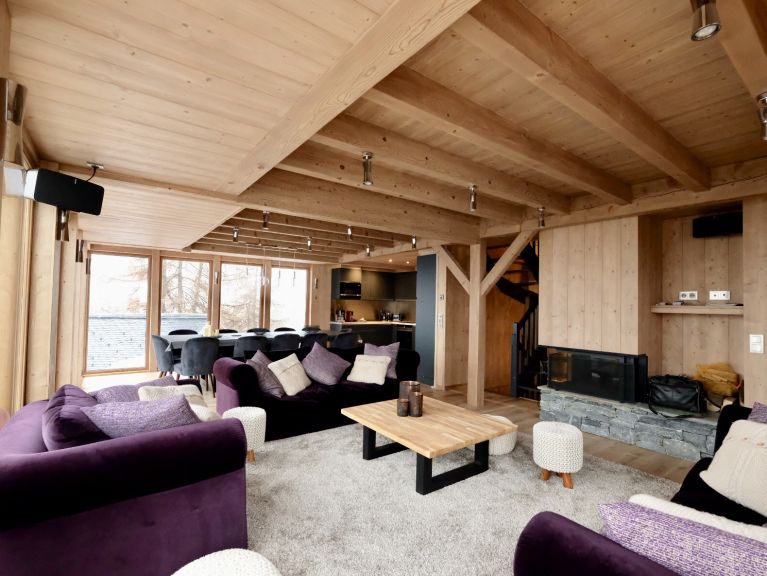 Ferienhaus De Vallandry Nowen mit Sauna und Außenwhirlpool