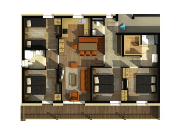 Ferienwohnung Sissipark Schönberg-Lachtal mit eigener Sauna
