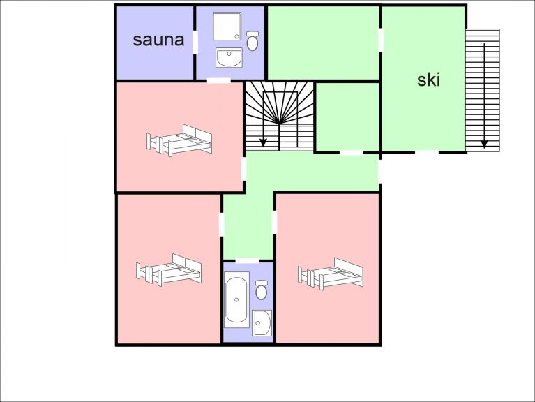 Ferienhaus sur Piste mit eigener Sauna