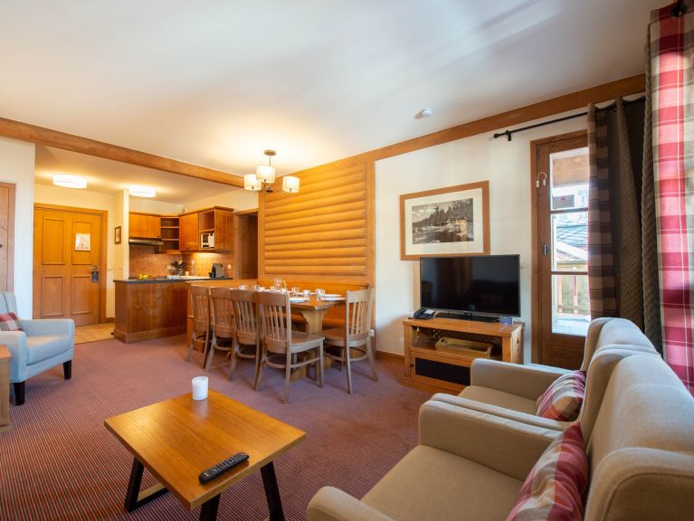 Ferienwohnung Arc 1950 Le Village Zugang zum Außenpool