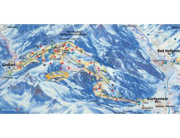 Pistenplan Ski Amadé - Grossarltal