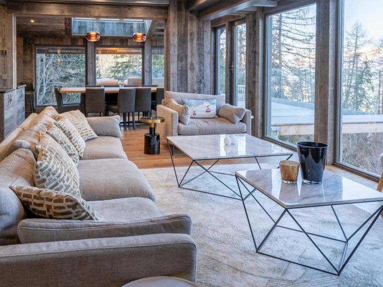 Ferienhaus De Vallandry Masara mit Außenwhirlpool und Sauna