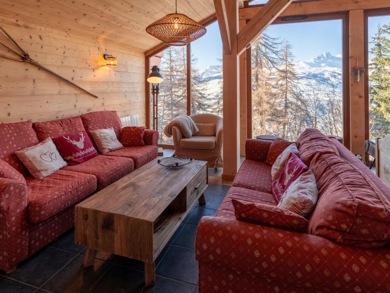 Ferienhaus De Vallandry Le Vent en Poupe mit Außensauna