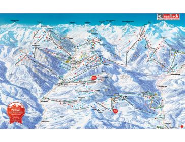 Pistenplan Skicircus Saalbach / Hinterglemm / Leogang / Fieberbrunn